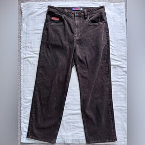 Empyre Dark Brown relaxed skate jeans 33